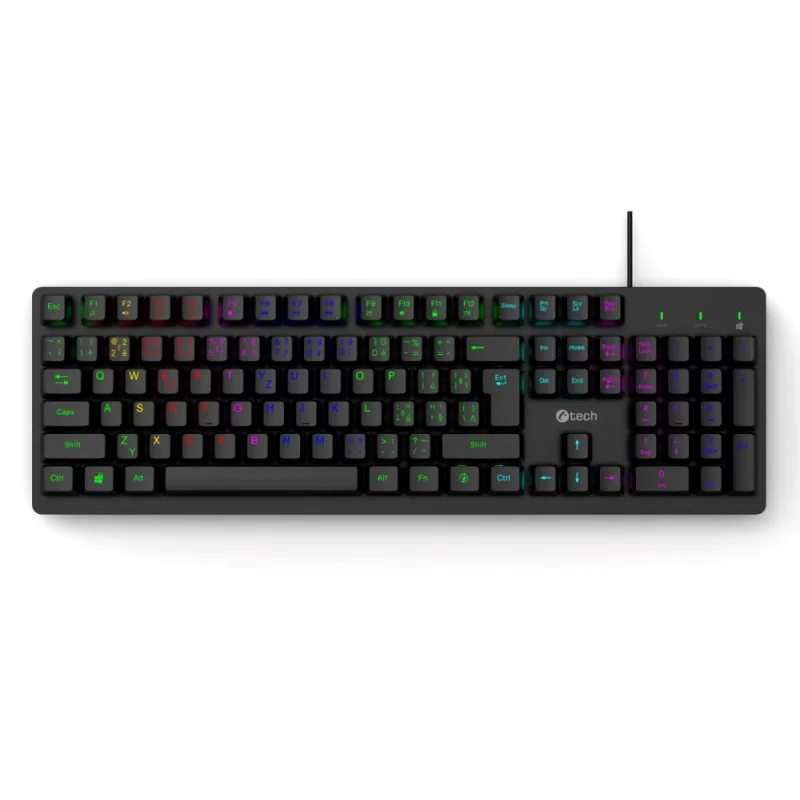 C-TECH Klávesnice Riven, Drátová USB, černá GKB-16