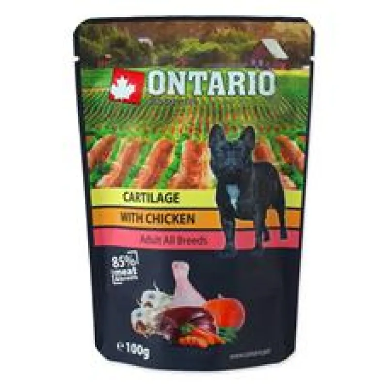 Kapsička ONTARIO Dog Cartilage with Chicken in Broth 100 g