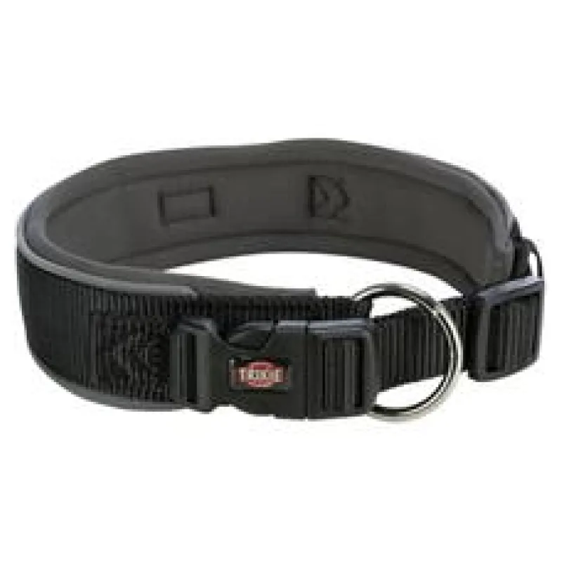 PREMIUM obojek extra široký, černá/grafit XS-S: 27-35 cm/25 mm