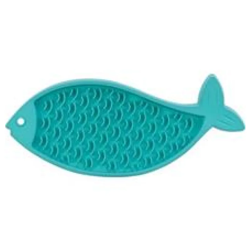 Lick’n’Snack RYBA - podložka k pomalému krmení, 28 cm, petrolejová 1 ks / 28 cm