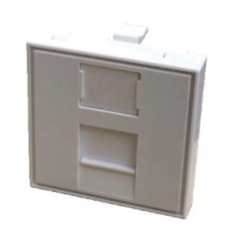 DATACOM Modul 45x45mm do parapetnej lišty s clonkou biely 2440