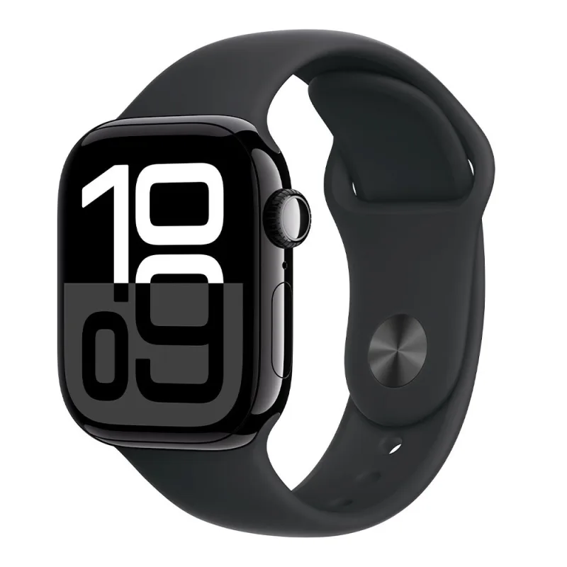 Apple Watch Series 10 GPS + Cellular 46mm Jet Black Aluminium Case with…