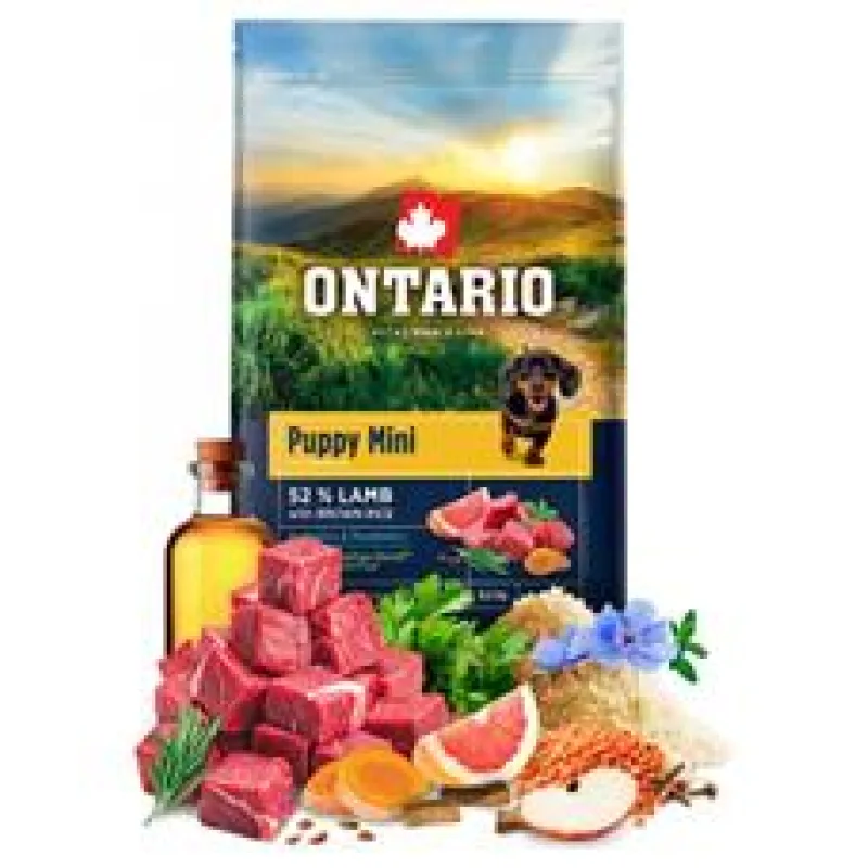 Ontario Puppy Mini Lamb & Brown Rice 0,75kg