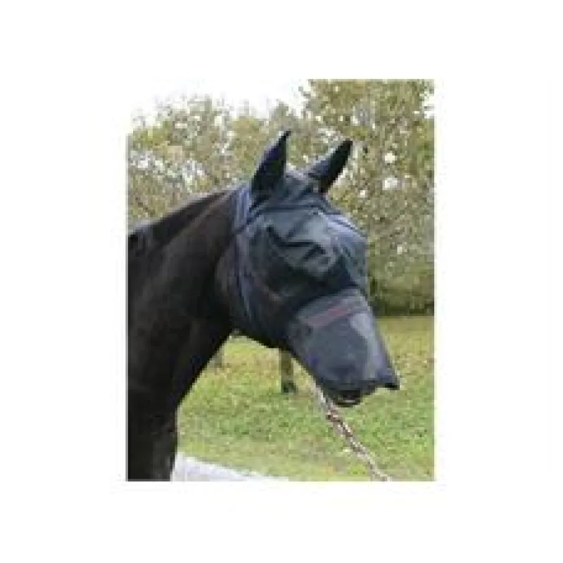 Maska proti hmyzu pro koně s ochranou síťkou na uši nozdry, z PVC pony