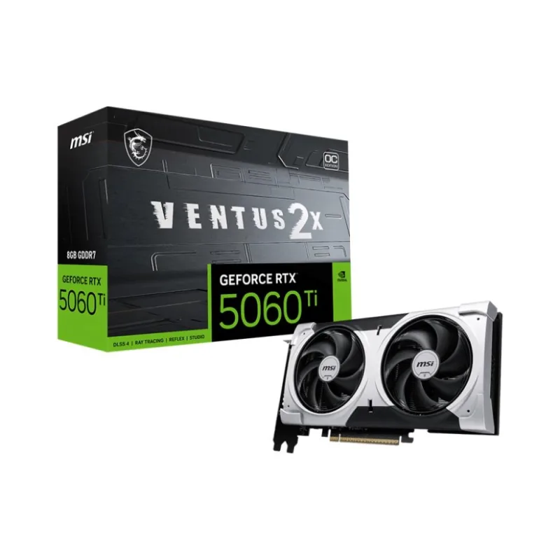 MSI VGA NVIDIA GeForce RTX 5060 Ti 8G VENTUS 2X OC PLUS, RTX 5060 Ti, …