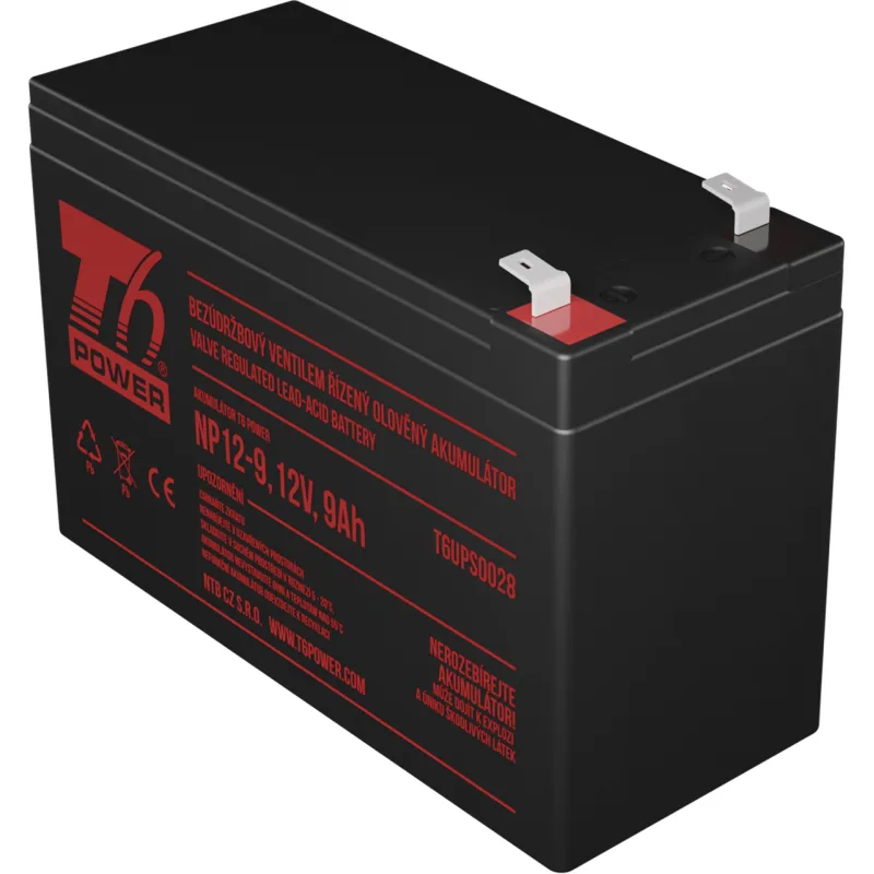Akumulátor T6 Power NP12-9, 12V, 9Ah, F2 T6UPS0028