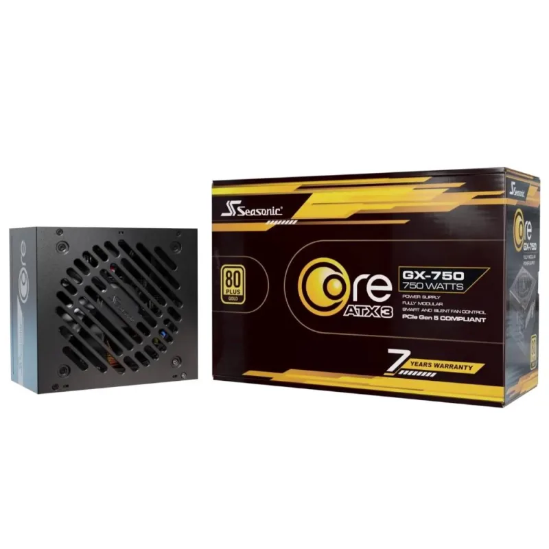 SEASONIC zdroj Core GX 750W, 120mm, Plně modulární, 80+ Gold, ATX 3.1…
