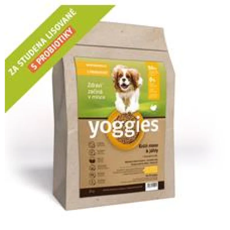 MINIGRANULE Monoproteinové Yoggies s krůtím masem a jáhly, lisované za studena s probiotiky 15 kg