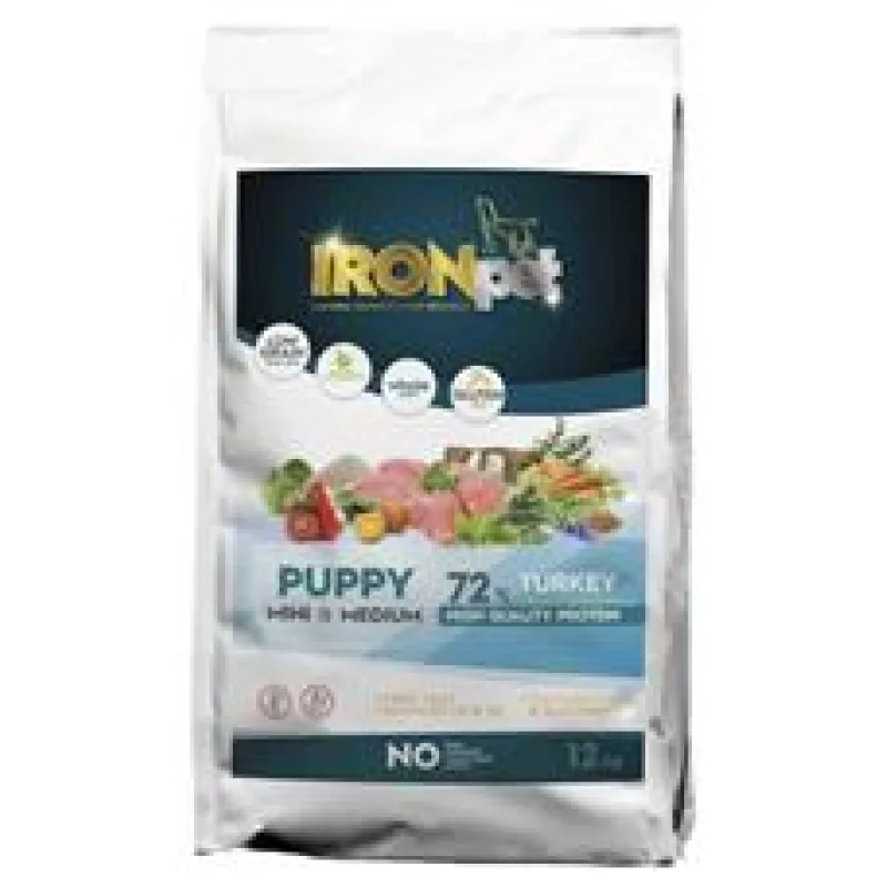 IRONpet Dog Puppy Mini & Medium Turkey (Krůta) 12 kg
