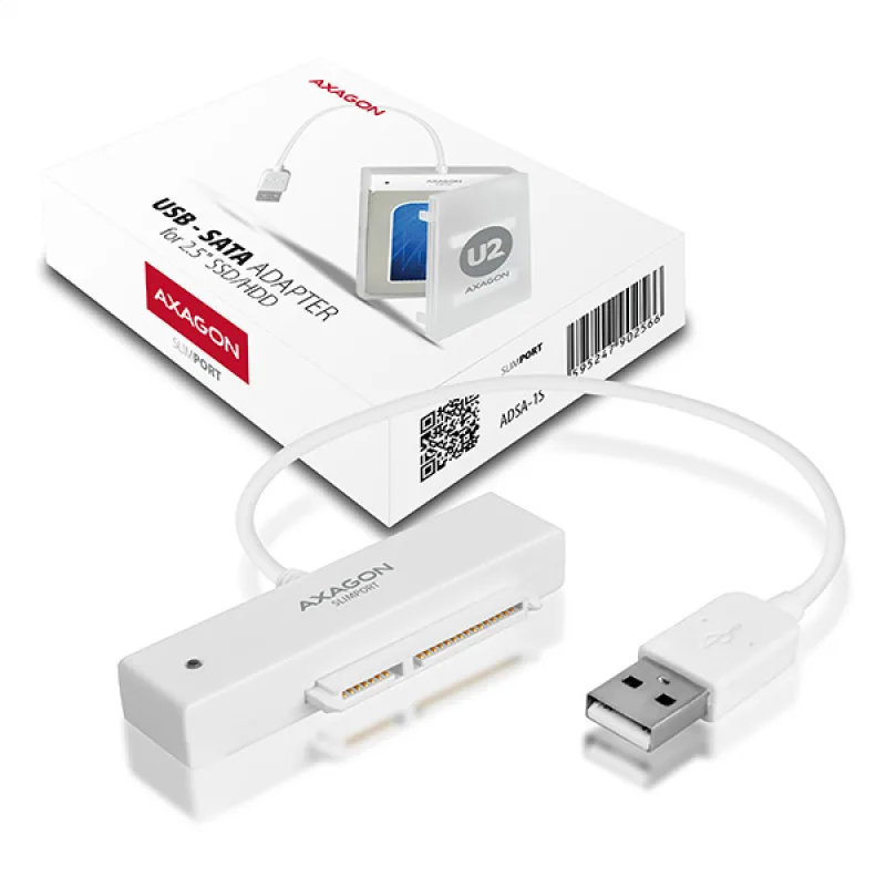 AXAGON ADSA-1S, USB2.0 - SATA HDD/ SSD adaptér vr. 2.5" púzdra ADSA-1S