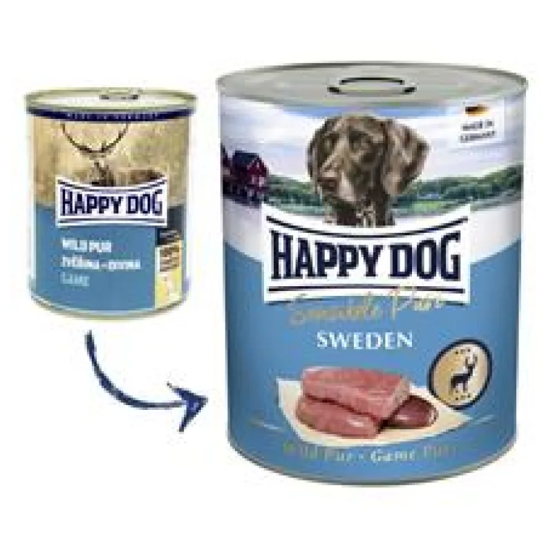 Happy Dog Wild Pur Sweden - zvěřinová 400 g