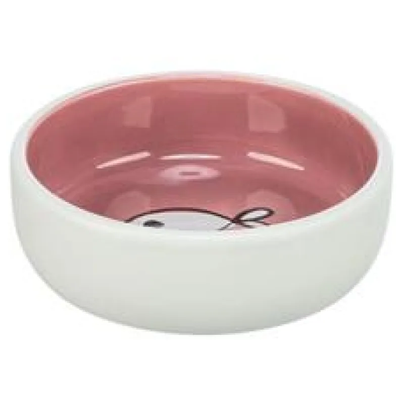 Keramická miska pro kočky, s glazurou 0,3 l/13 cm, různé motivy a barvy 1 ks