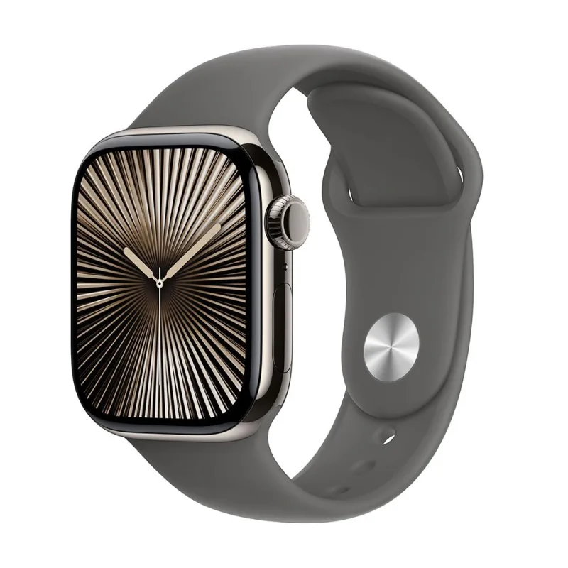 Apple Watch Series 10 GPS + Cellular 42mm Natural Titanium Case with…