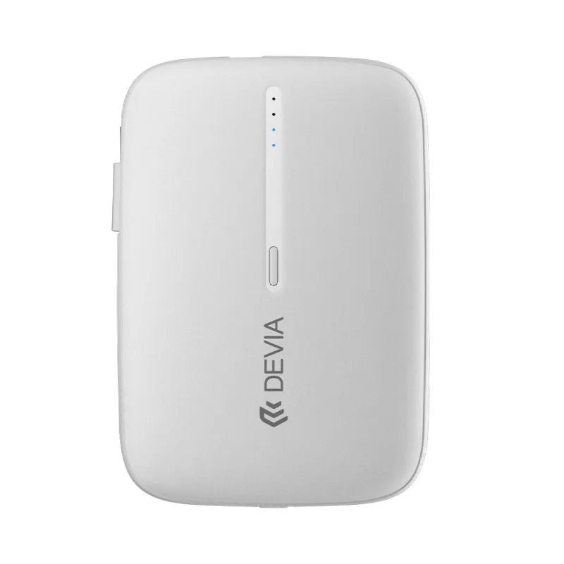 Devia powerbank Kintone Built-in Dual Cable 10000 mAh - White…