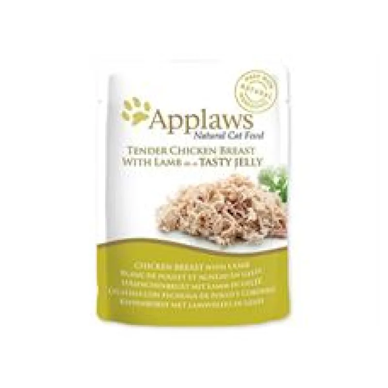 Kapsička APPLAWS cat pouch chicken with lamb in jelly 70 g
