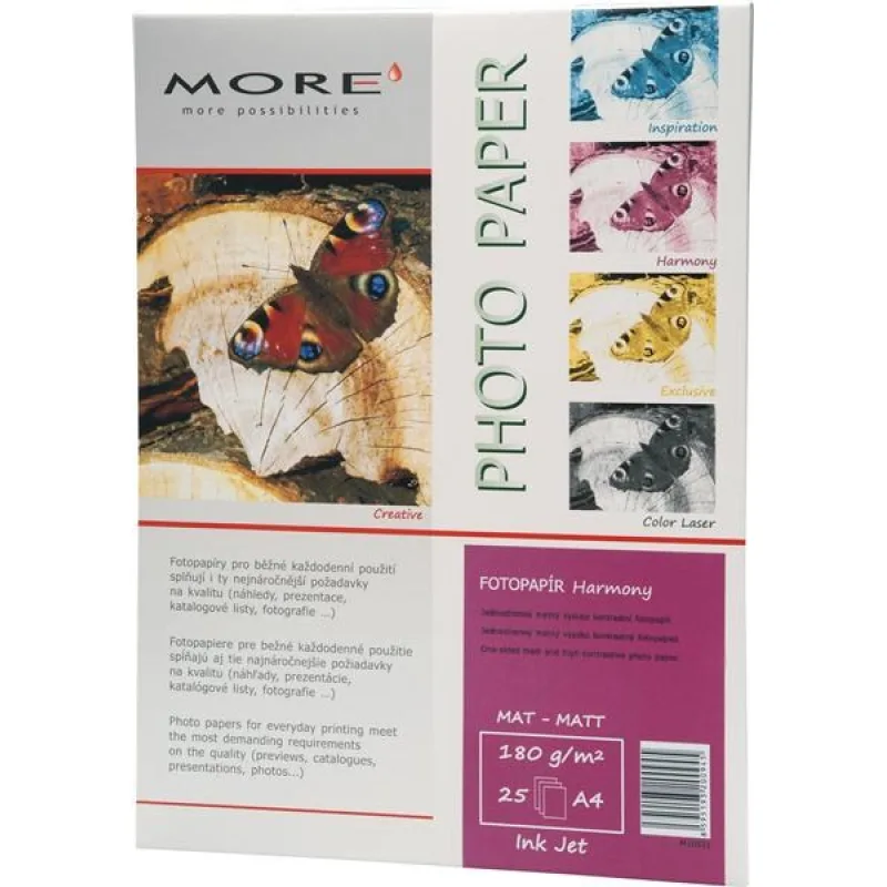 Fotopapier ARMOR MORE Harmony 180g/ m2; matný, 25 listov, A4 M10521
