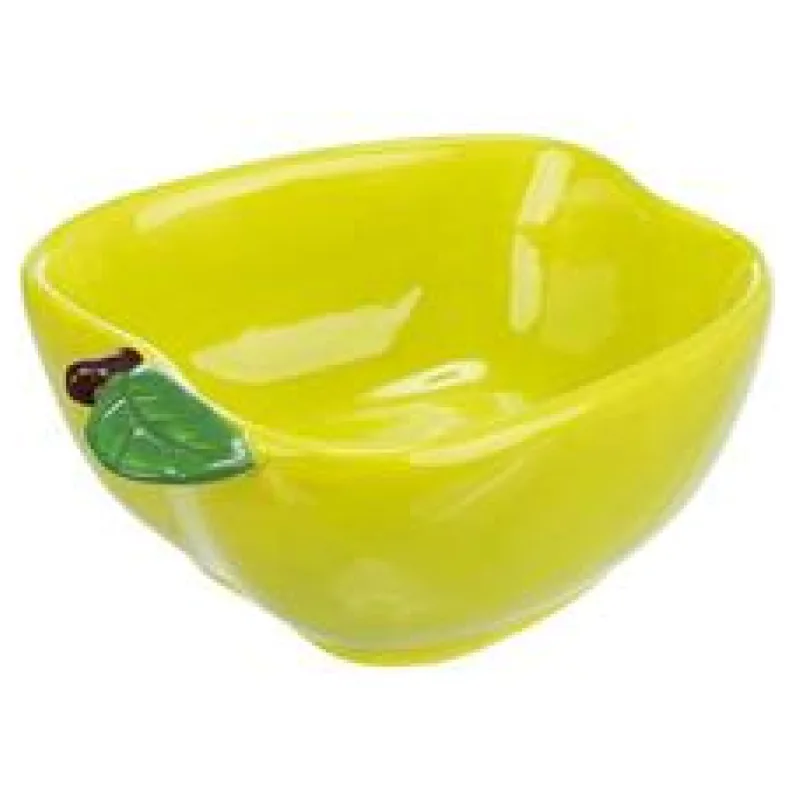 Keramická miska JABLKO (morče,králík), 180 ml/ 12 x 11 cm, zelená 1 ks