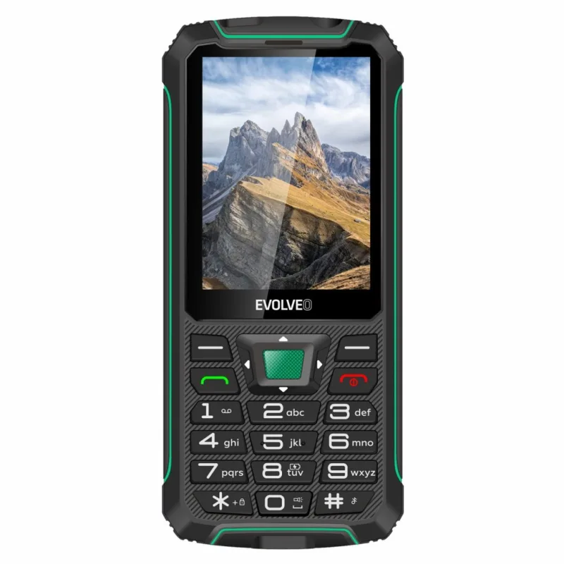 EVOLVEO StrongPhone W4, vodotesný odolný Dual SIM telefón, čierno-zelená…