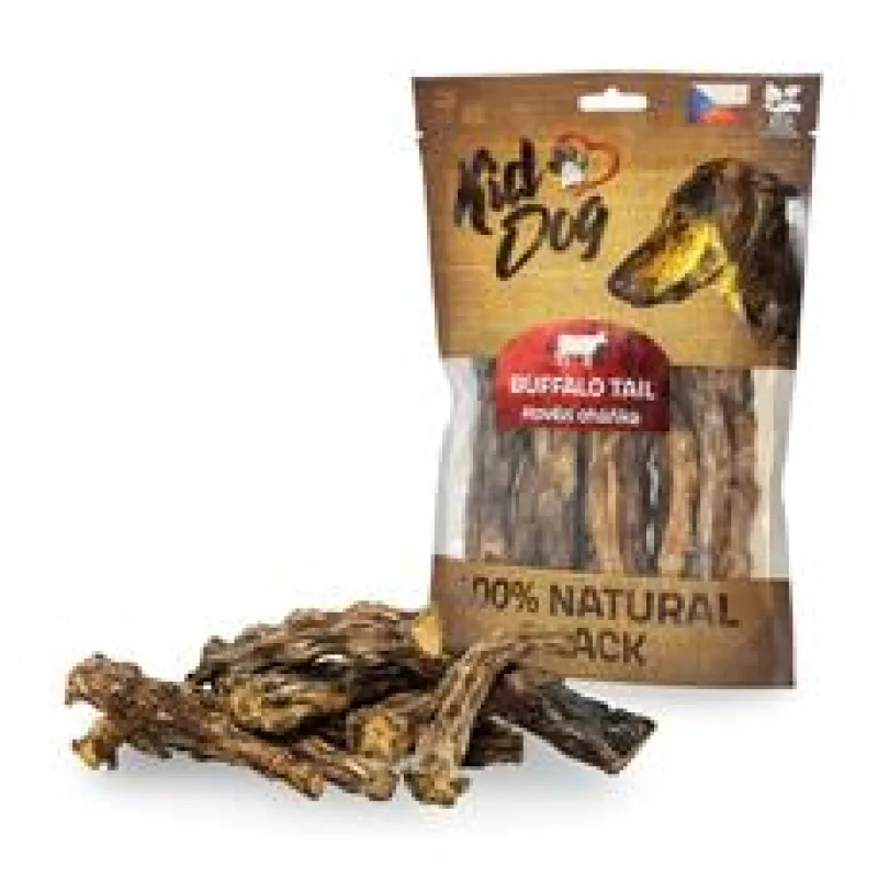 KIDDOG 100% Natural Snack, hovězí oháňka bez kůže 12 cm 200g
