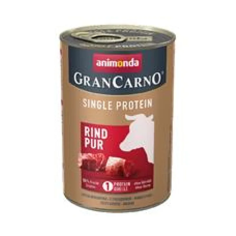GRANCARNO Single Protein - čisté hovězí, konzerva pro psy 400g