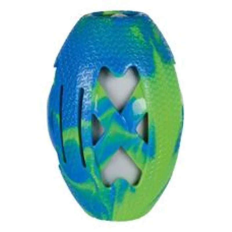 Rugby míč plněný, termoplastová guma TPR/látka 15 cm