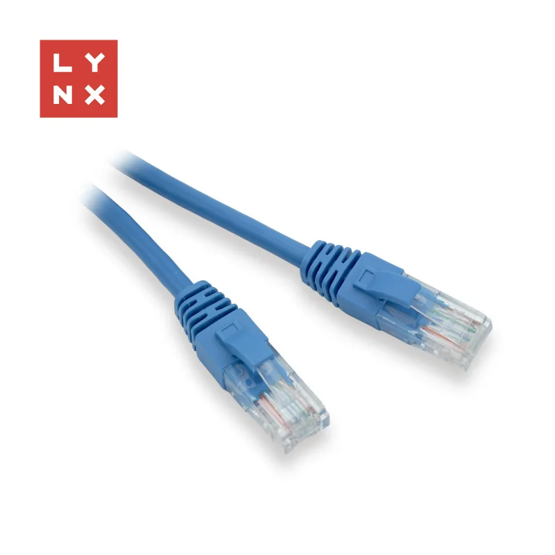 LYNX UTP patch kabel Cat5e, PVC, CCA, 0, 3m, modrý…