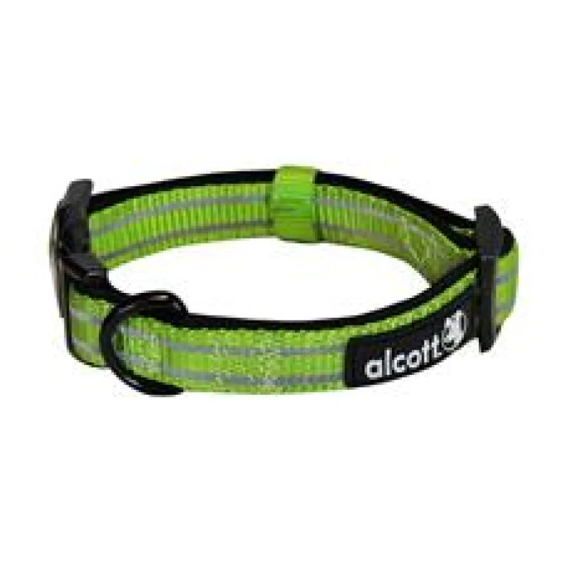 Alcott reflexní obojek pro psy, Adventure, zelený velikost S