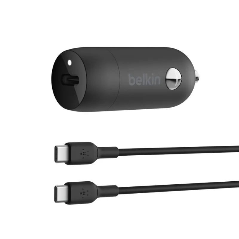 Belkin Car Charger 30W With PPS W/ PVC, C-C, 1M Blk CCA004bt1MBK-B6