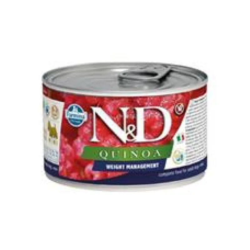 N&D DOG QUINOA Weight Mnmgmt Lamb & Brocolli Mini 140 g