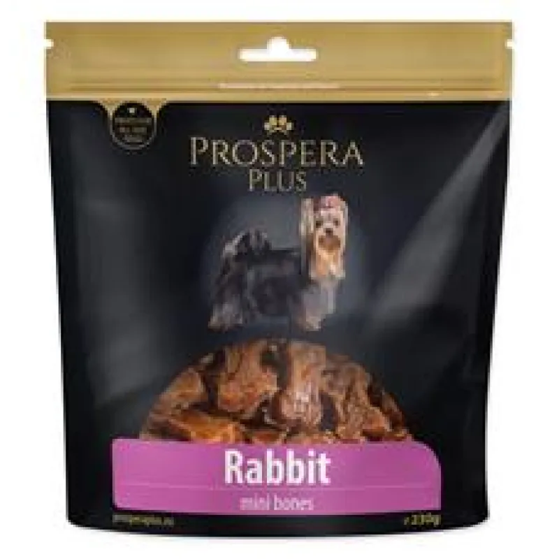 Pochoutka PROSPERA Plus mini kosti z králíčího masa 230g