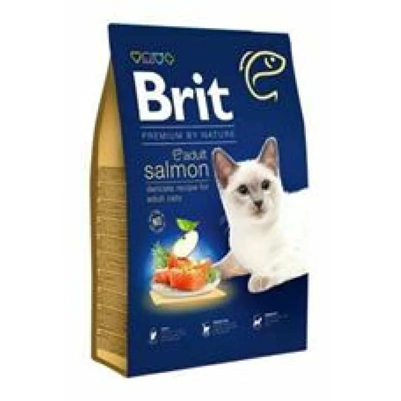 Brit Premium by Nature Cat Adult Salmon 300 g - exp. 12/25 - 1 ks skladem