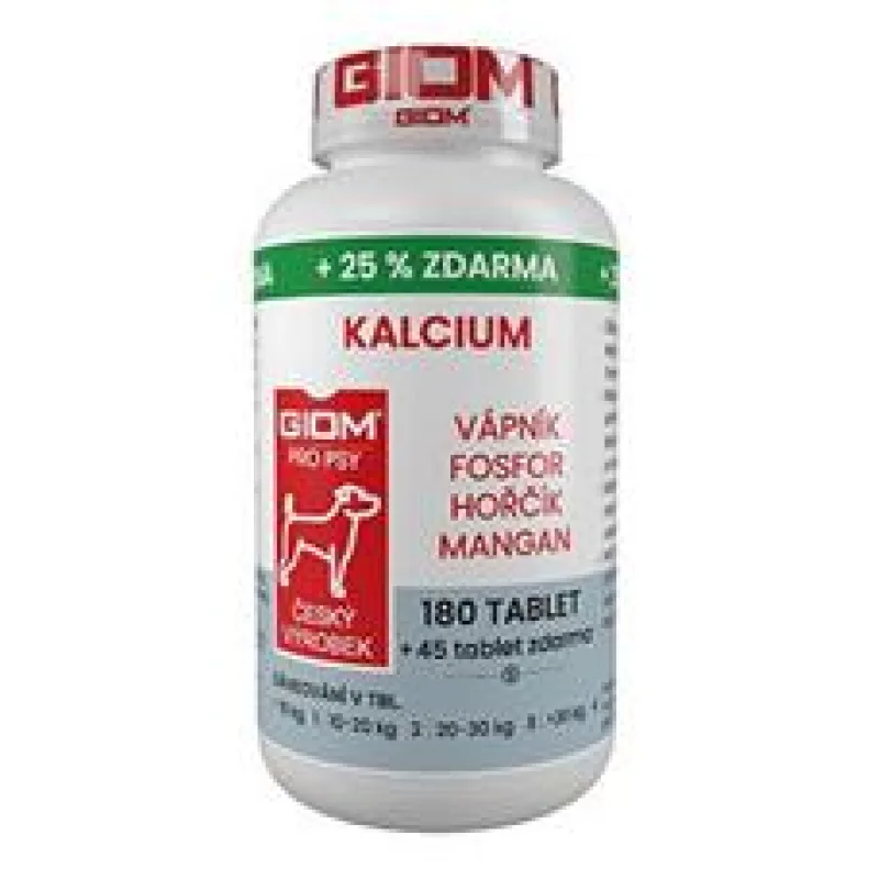 Giom S pes Kalcium 180 tbl + 25% zdarma
