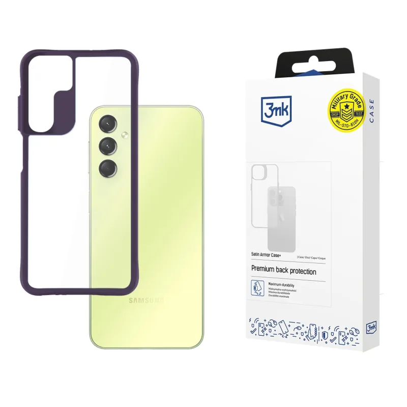 3mk ochranný kryt Satin Armor Case+ Purple pro Samsung Galaxy A25 5G…