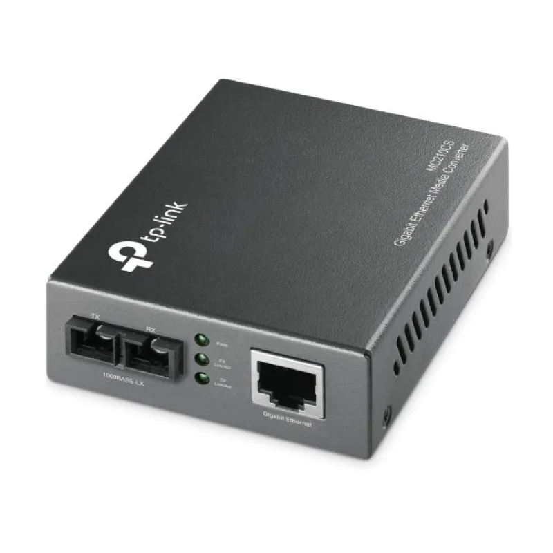 10/100/1000 Mbps RJ45 to 1000 Mbps Single-Mode SC Fiber Converter PORT:…