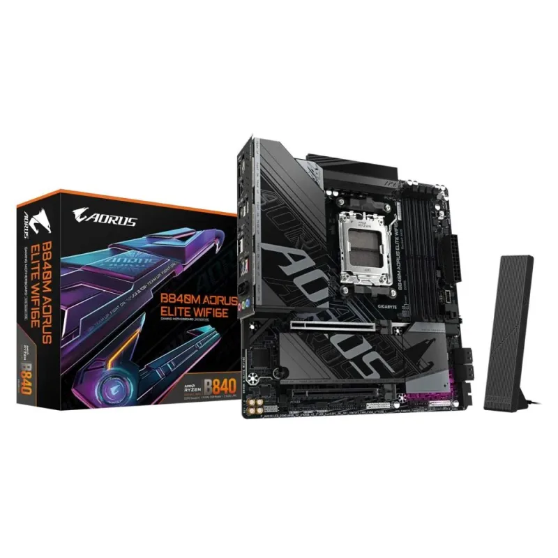 GIGABYTE MB Sc AM5 B840M A ELITE WIFI6E, AMD B840, 4xDDR5, WIFI, DP, …