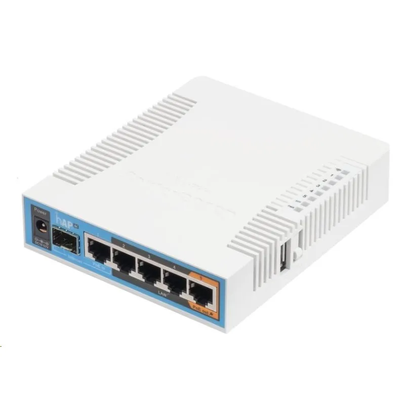 MikroTik hAP ac, 720MHz CPU, 128MB RAM, 5x LAN, 2.4+5GHz, Wi-Fi 802…