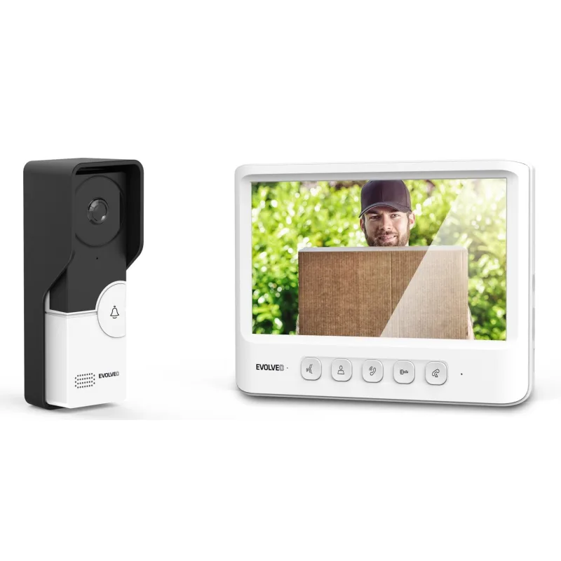 EVOLVEO DoorPhone IK06, set video dverného telefónu s pamäťou a farebným…