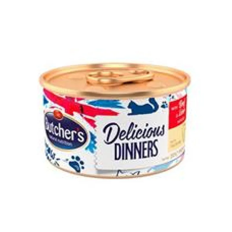 Butcher’s Cat Class.Delic.Dinners hovězí+játra konz 85g