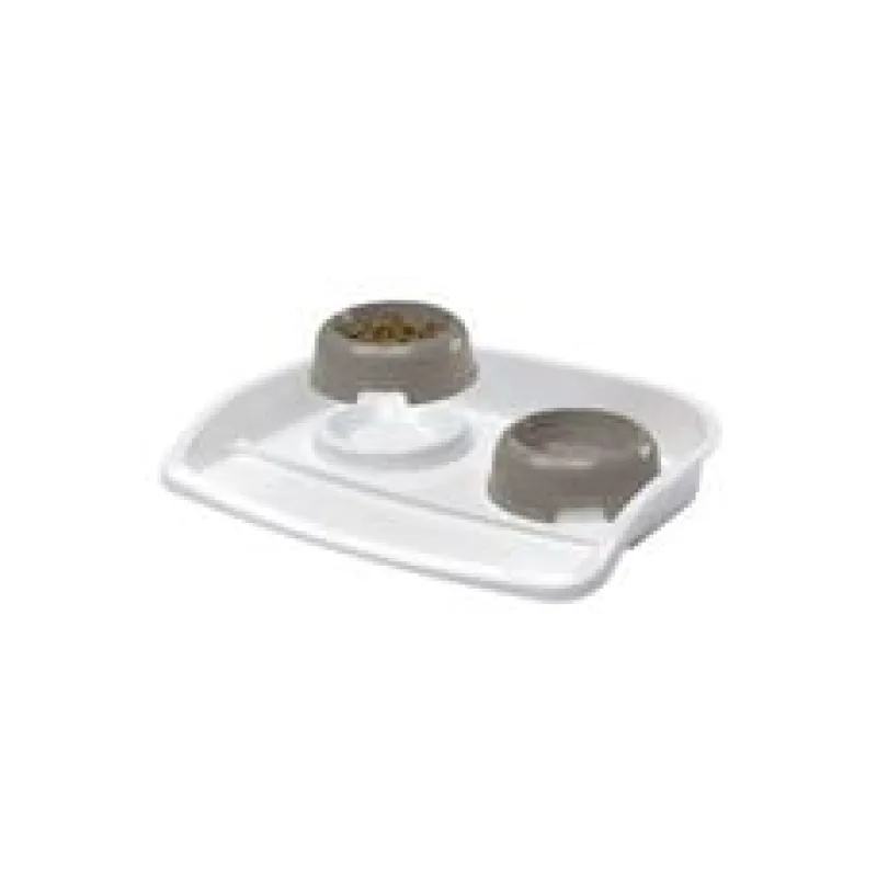 Miska plast 2 kusy - 0,5 l + podnos MAXI LINDO FP 1 ks