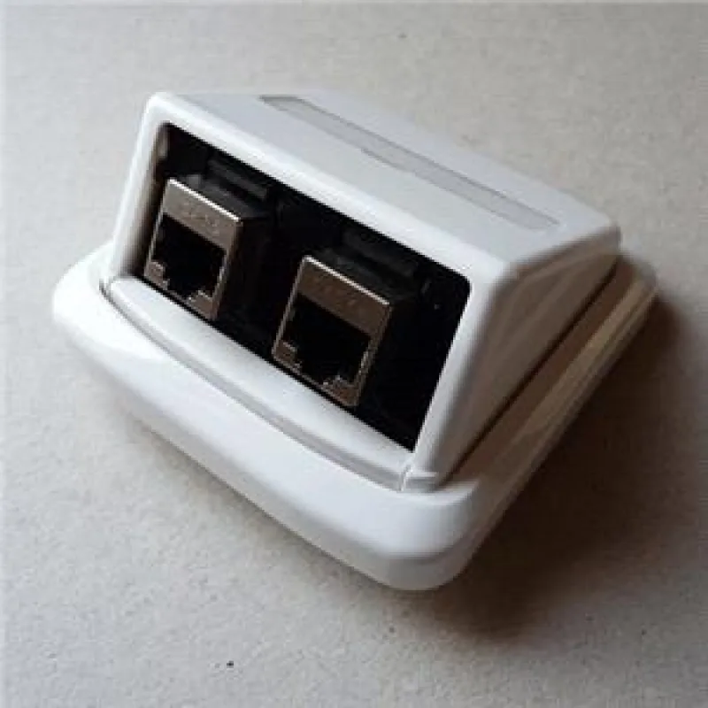 Dvojzásuvka ABB TANGO 2xRJ45 cat5e STP biela 2380