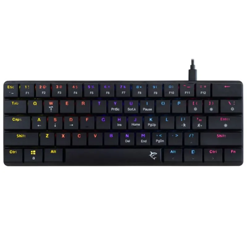 White Shark Mechanical gaming keyboard NAGAMAKI, US, brown switch, black…