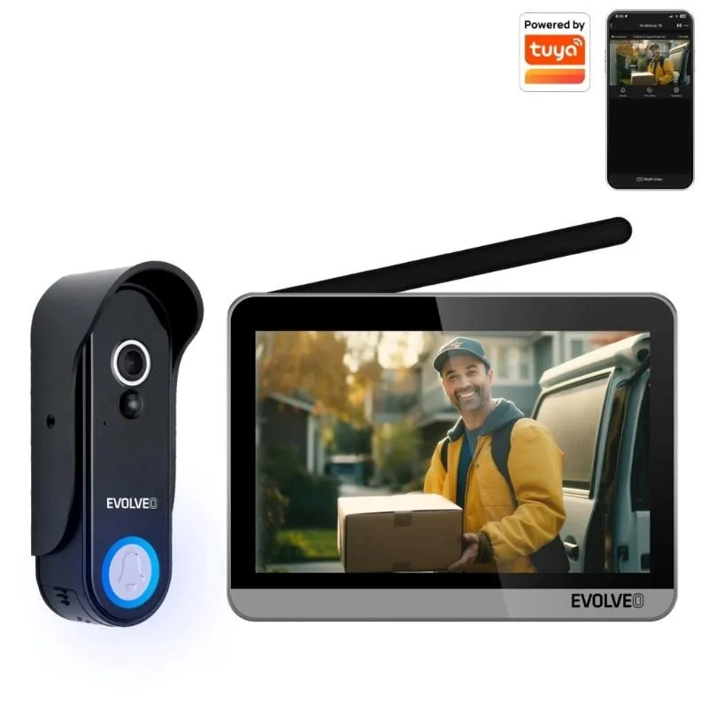 EVOLVEO DoorPhone W7, Sada domácího bezdrátového videotelefonu s WiFi…