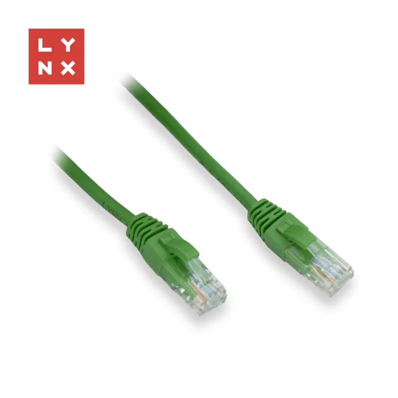 LYNX UTP patch kabel Cat5e, PVC, CCA, 1m, zelený…