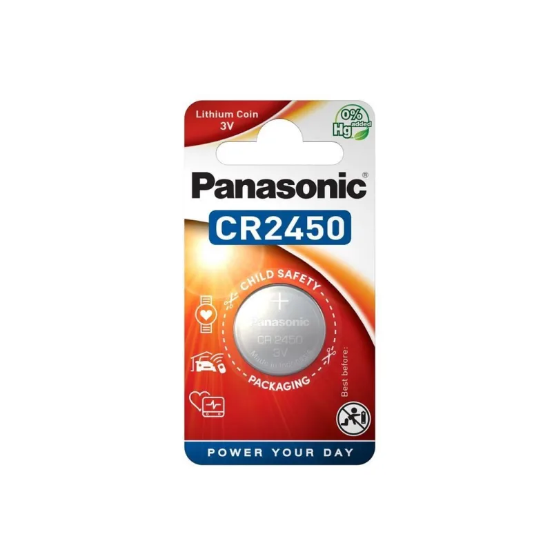 PANASONIC Lithiová baterie (knoflíková) CR-2450EL/ 1B 3V (Blistr 1ks)…
