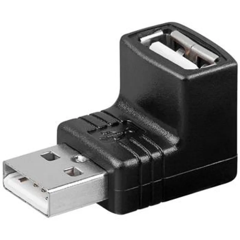 PremiumCord USB redukcia A-A, Male/ Female 90° kur-17