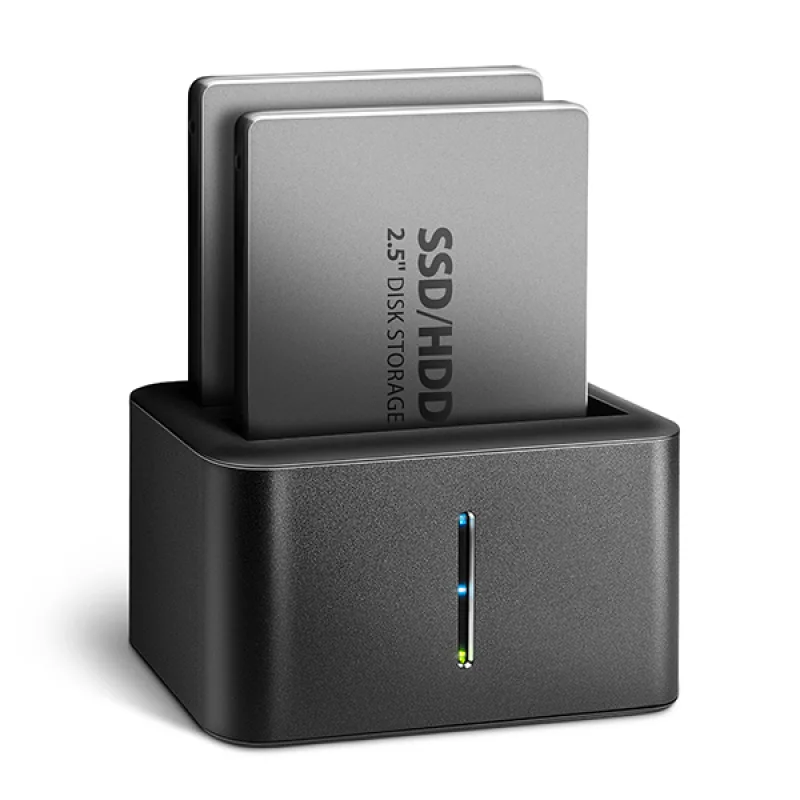 AXAGON ADSA-D25, USB 3.2 Gen 1 - 2x SATA 6G 2.5" SSD/ HDD CLONE MINI…