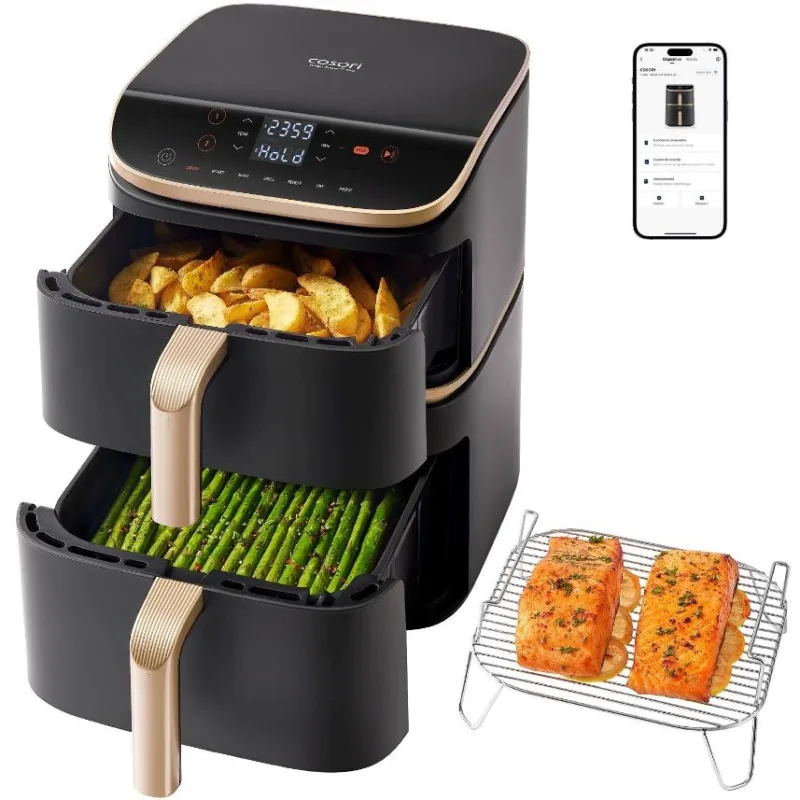 Cosori Turbo Tower Pro chytrá horkovzdušná fritéza 10, 8l černá CAF…