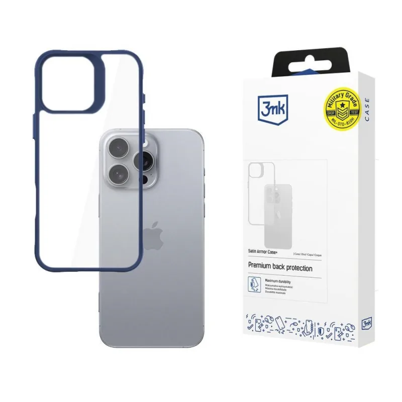3mk ochranný kryt Satin Armor Case+ Blue pro Apple iPhone 16 Pro Max…
