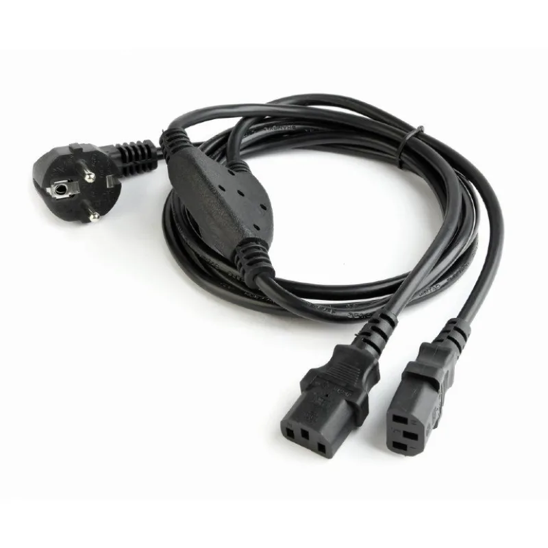Kábel CABLEXPERT sieťový 1,8m VDE 220/230V napájací rozdvojka Y PC-186-ML6