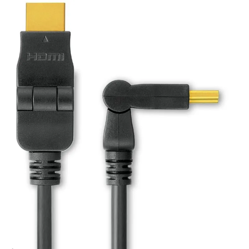 Kábel PREMIUMCORD HDMI A - HDMI A M/ M 2 m, otočné pozlátené konektory…